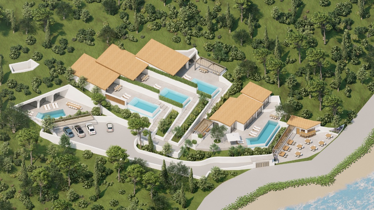 Aerial view of the project