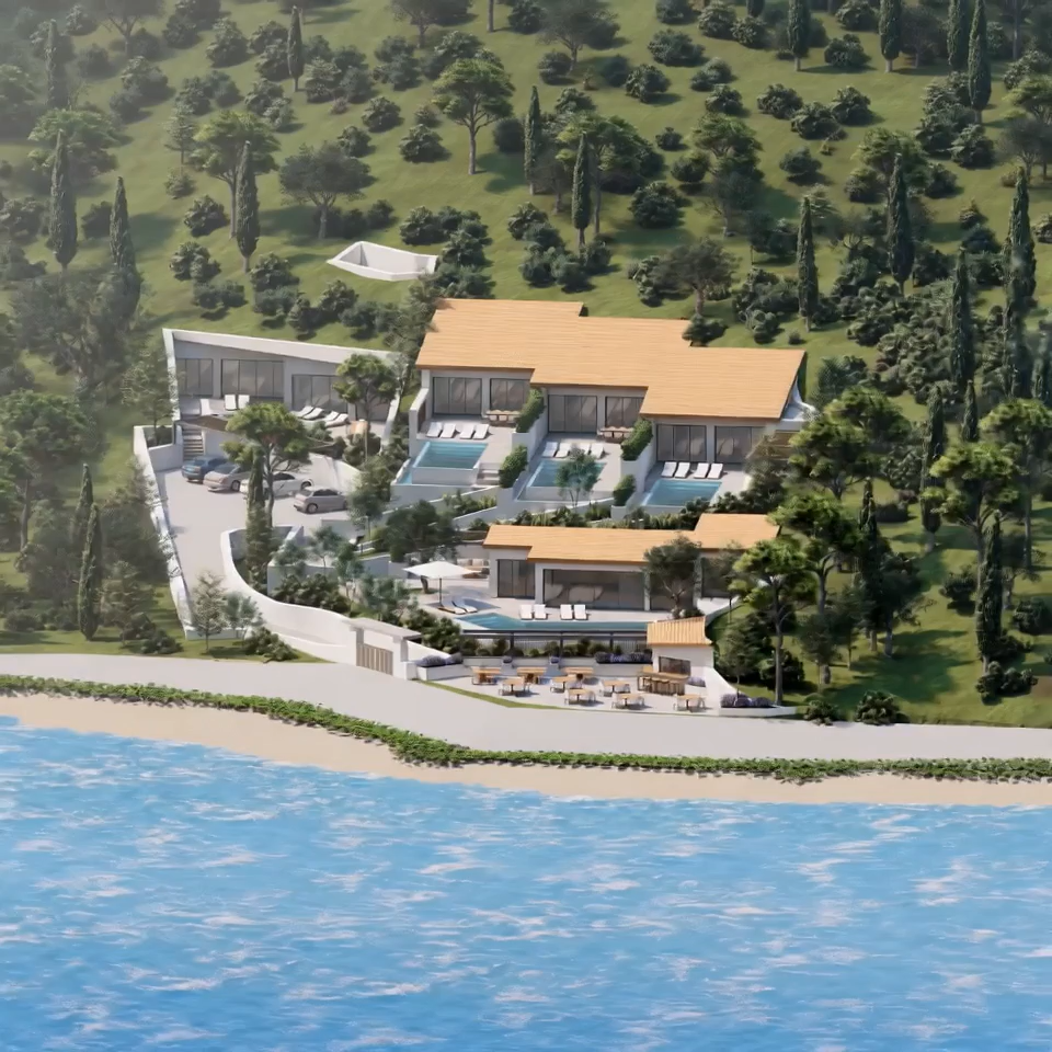 Aerial view from the sea