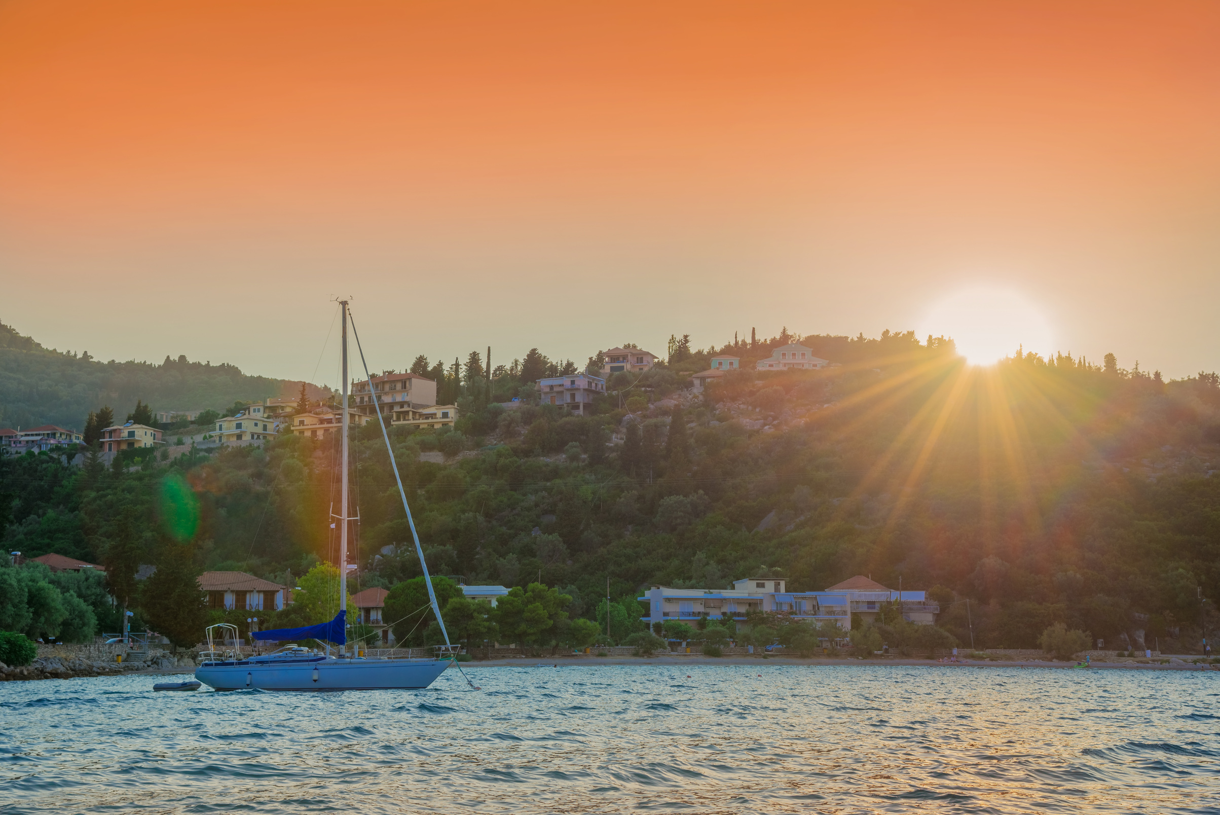 Sunset over Nikiana Bay, Lefkada